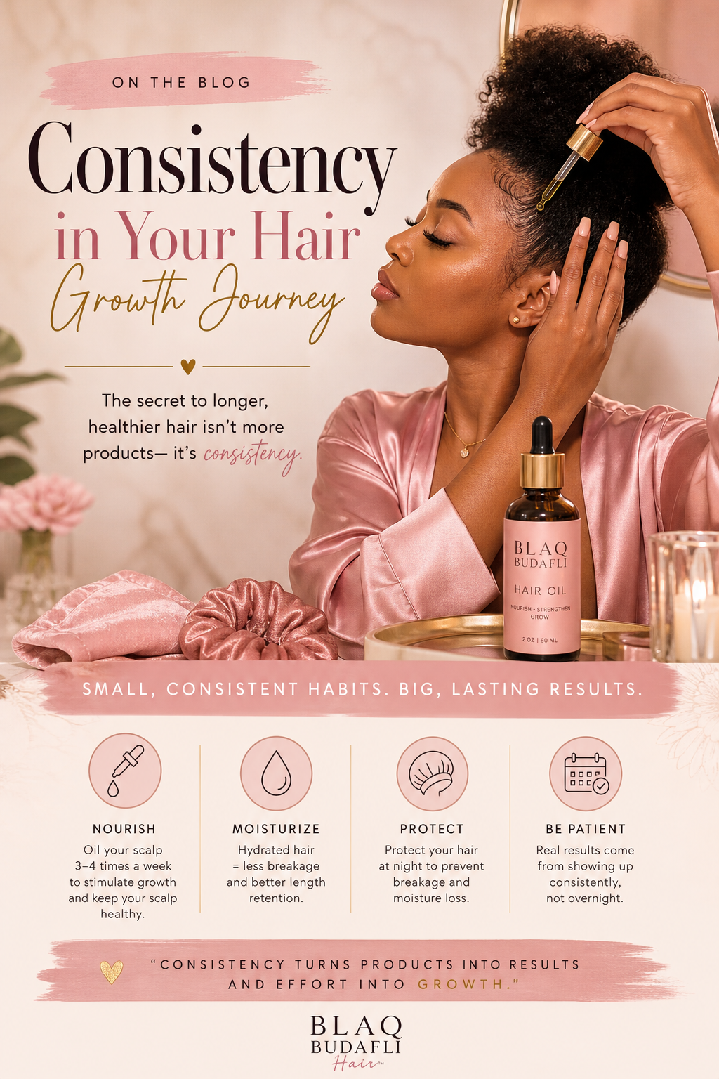 Consistency in Your Hair Growth Journey: The Secret to Longer, Healthier Hair