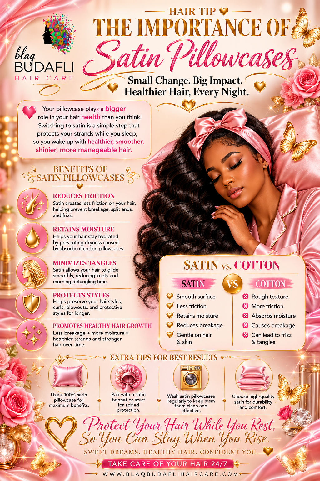 The Importance of Satin Pillowcases for Hair Growth: Why This One Change Can Transform Your Hair