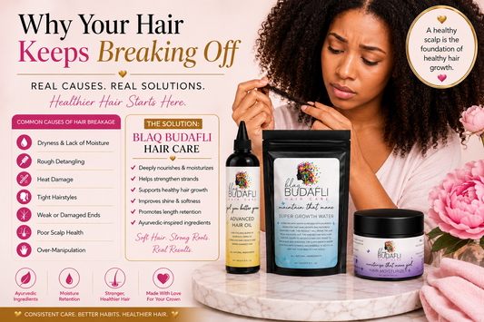 Why Your Hair Keeps Breaking Off — And How Blaq Budafli Hair Care Helps Restore Moisture, Strength & Growth