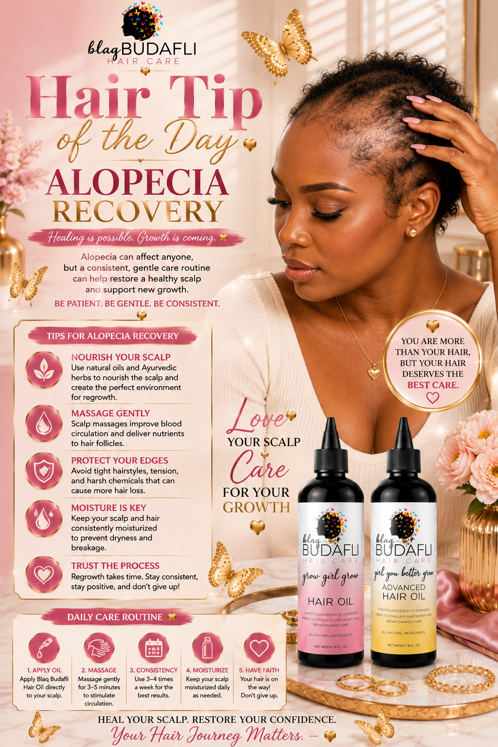 Alopecia Recovery: How to Care for Thinning Hair, Bald Spots & a Healthy Scalp