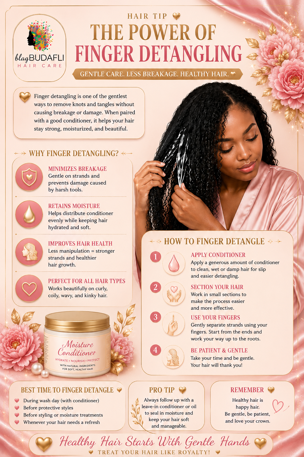 Finger Detangling Natural Hair: The Ultimate Guide to Reducing Breakage and Retaining Length
