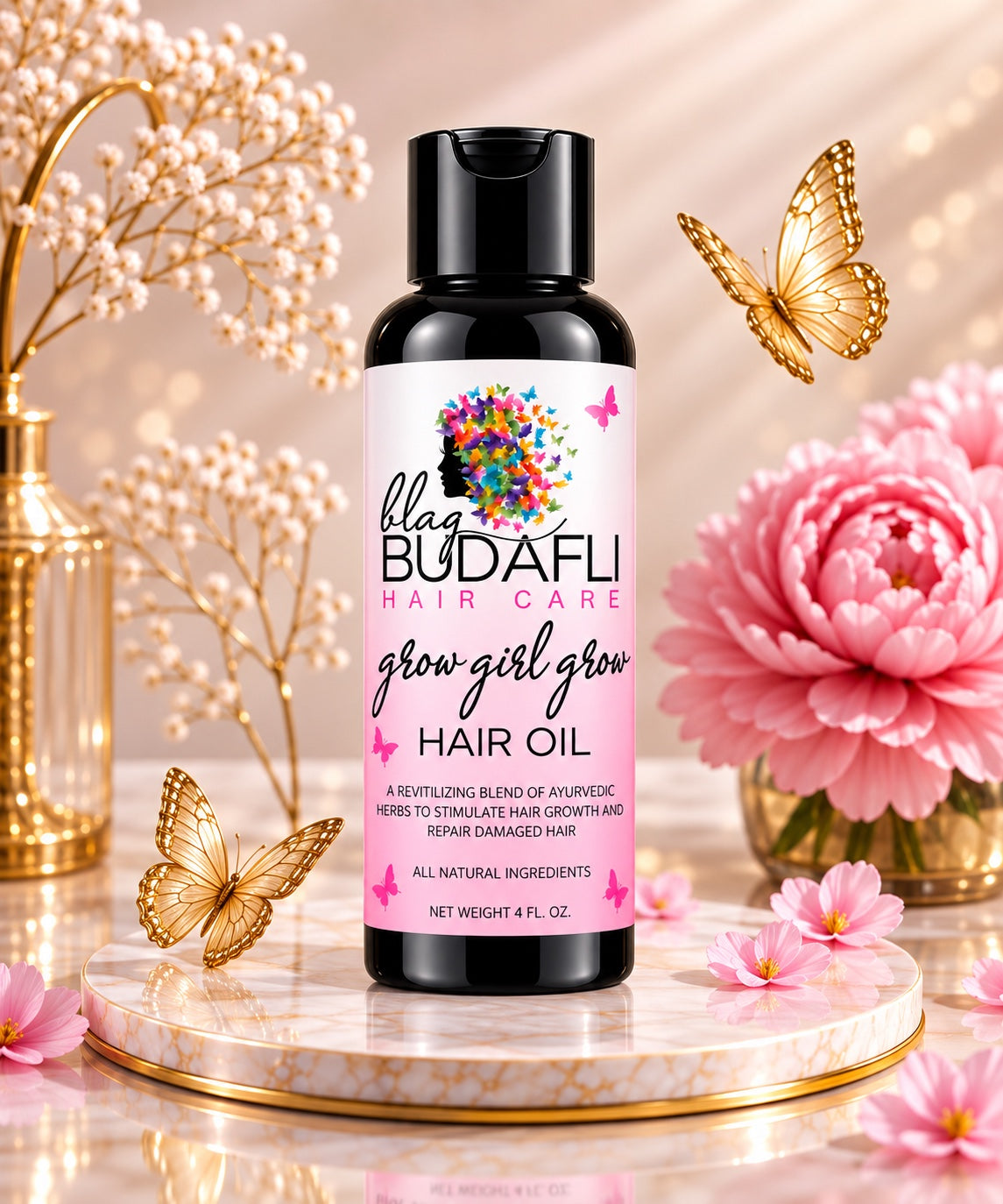 Blaq Budafli Grow Girl Grow Hair Oil 4 oz